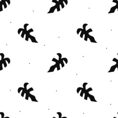 Vector flat hand drawn seamless pattern