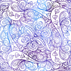 Colorful abstract ethnic seamless pattern. Orient style background.