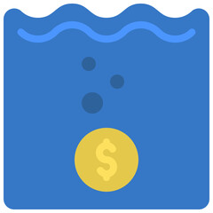 Financially Underwater Icon