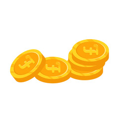 Gold handful of pound coins. Vector illustration