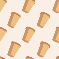 Vector flat hand drawn seamless pattern