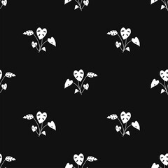 Vector flat hand drawn seamless pattern