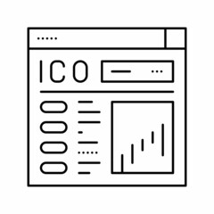 ico market line icon vector illustration