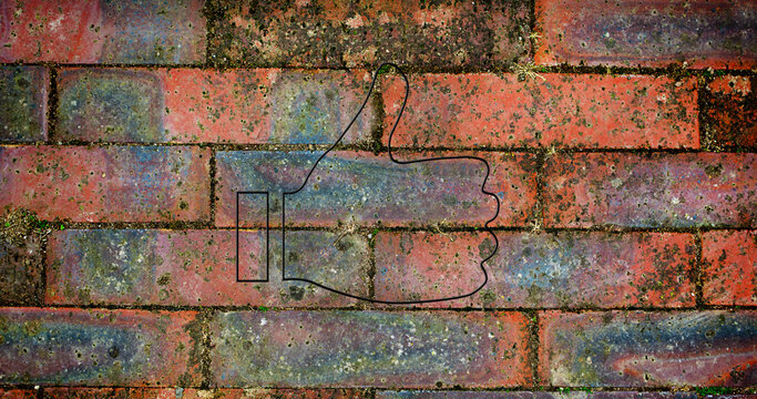 Image of glowing neon thumb up icon on brick wall - Powered by Adobe