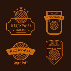 kickball logo vector set