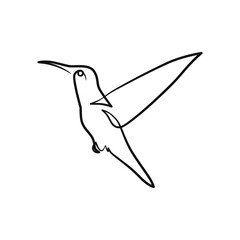 Fototapeta na wymiar Continuous one line art drawing of bird