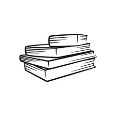Book line art drawing illustration