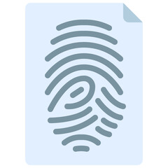 Finger Print Document Icon