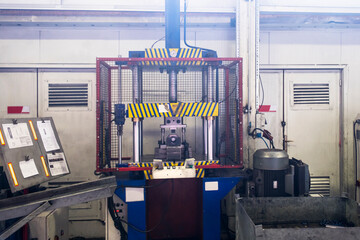 Automation hydraulic press stamping machine production line. Industrial metalworking machinery....