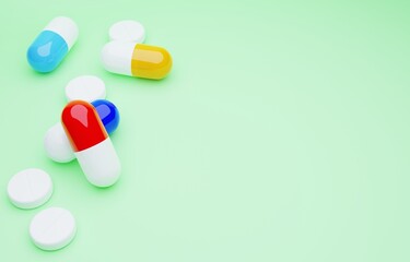 3D素材_シンプルな錠剤