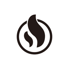 Flame logo design vector or fire icon symbol