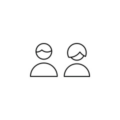 Gender, Sign, Male, Female, Straight Thin Line Icon Vector Illustration Logo Template. Suitable For Many Purposes.