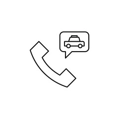 Call, Centre, Telephone Thin Line Icon Vector Illustration Logo Template. Suitable For Many Purposes.
