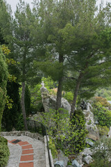 French garden statues in Eze