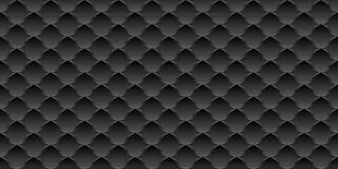 Naklejka premium Black quilting pattern, seamless background