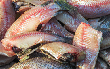 filllet of tilapia, this and a process where it takes, off the leather of the fish, and getting only the flesh