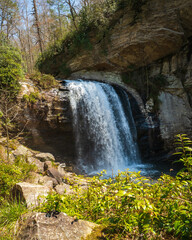 waterfall in mountains