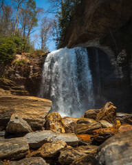 waterfall in the mountains
