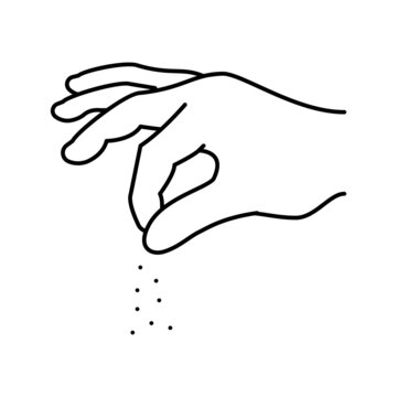 pinch spice line icon vector illustration