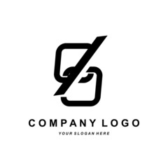 letter S logo corporate brand design, vector font illustration