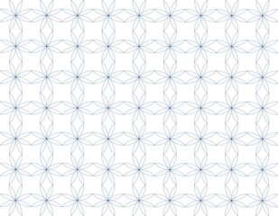 線で描いたお花のシンプルパターン背景