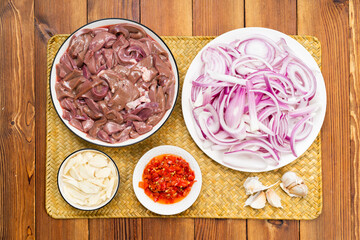 Sichuan-style home cooking - fried pork liver with onions