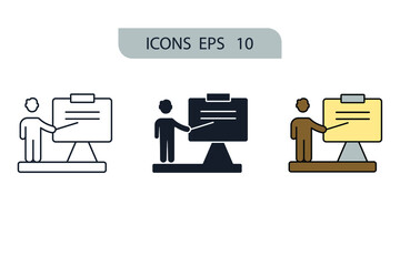 presentation icons  symbol vector elements for infographic web