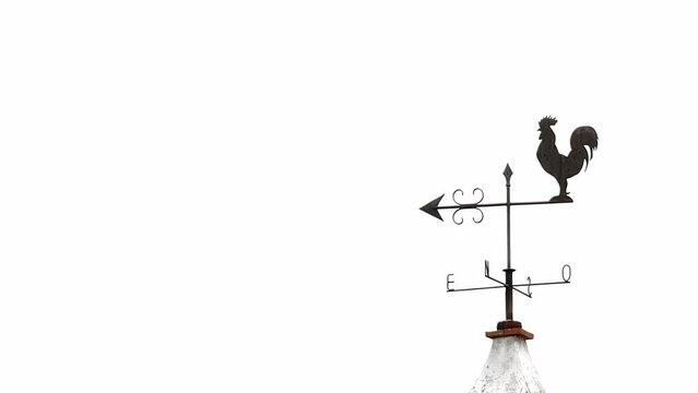 Weather Vane on Farm Shaped Like Rooster