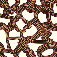 vector three colors and white freeform shape on black background