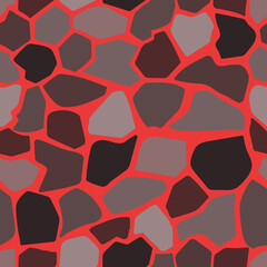 vector grey variety of stones on red background