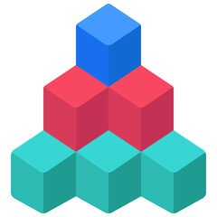 Fototapeta premium Cube Pile Icon
