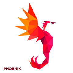 Phoenix polygonal design used for logo