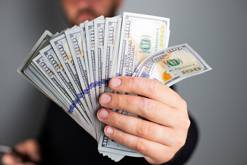 money dollars in men's hands