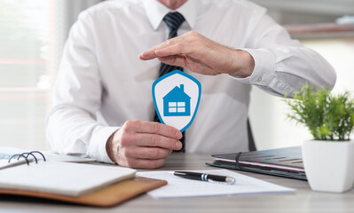 Fototapeta premium Concept of home insurance