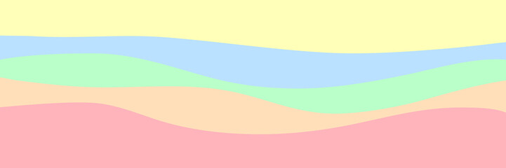 rainbow color pastel wave pattern vector illustration good for wallpaper, background, backdrop design, and design template