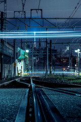 Naklejka premium station at night