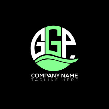 GGP logo monogram isolated on circle element design template, GGP letter logo design on black background. GGP creative initials letter logo concept.  GGP letter design.