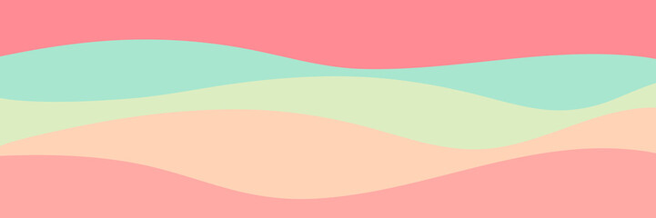 Fototapeta premium pastel color wave pattern vector illustration good for wallpaper, backdrop, background, web banner, and design template