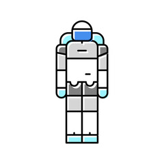 science robot color icon vector illustration