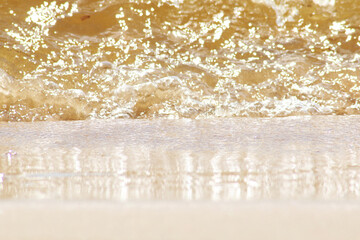 Creative background - ocean shore after a storm.
