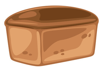 Illustration of fresh bread. Image for bakeries and groceries.