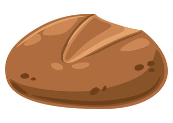 Illustration of fresh bread. Image for bakeries and groceries.