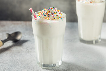 Cold Sweet Vanilla Milk Shake