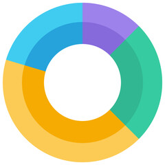 Obraz premium Double Size Pie Chart Icon