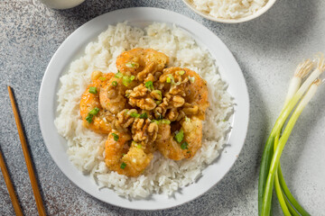 Homemade Fried Honey Walnut Shrimp
