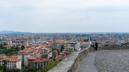 Bergamo, one of the most beautiful city in Italy. Lombardy.  Città Alta 