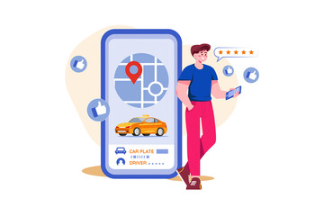 A Man Giving Feedback On The Taxi Service