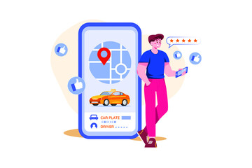 A Man Giving Feedback On The Taxi Service