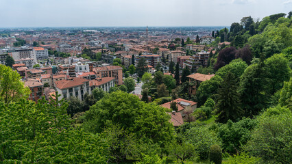 Fototapeta na wymiar Bergamo, one of the most beautiful city in Italy. Lombardy. Città Alta 