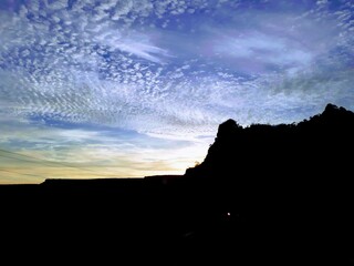 silhouette of a castle